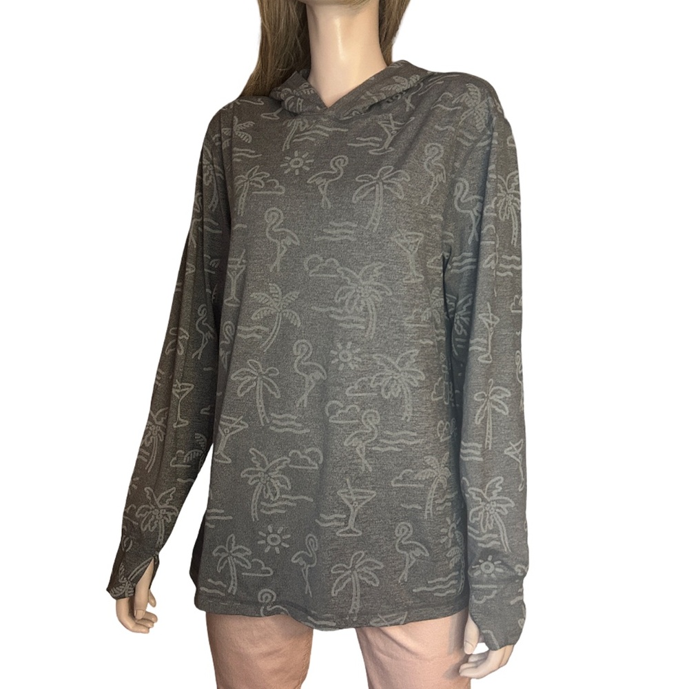Chubbies Pullover Hoodie Reflective Flamingo Palm Tree Cocktail Glass UNISEX - Picture 7 of 10